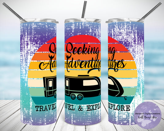 Seeking Adventures RV 2 20oz Skinny Tumbler