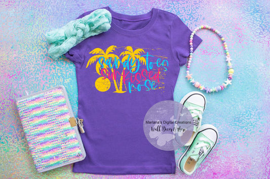 Sandy Toes and Sun Kissed Nose - Youth Screen Print