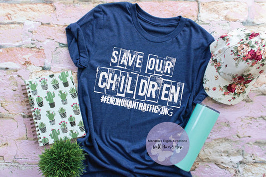 Save Our Children White HMD - Screen Print