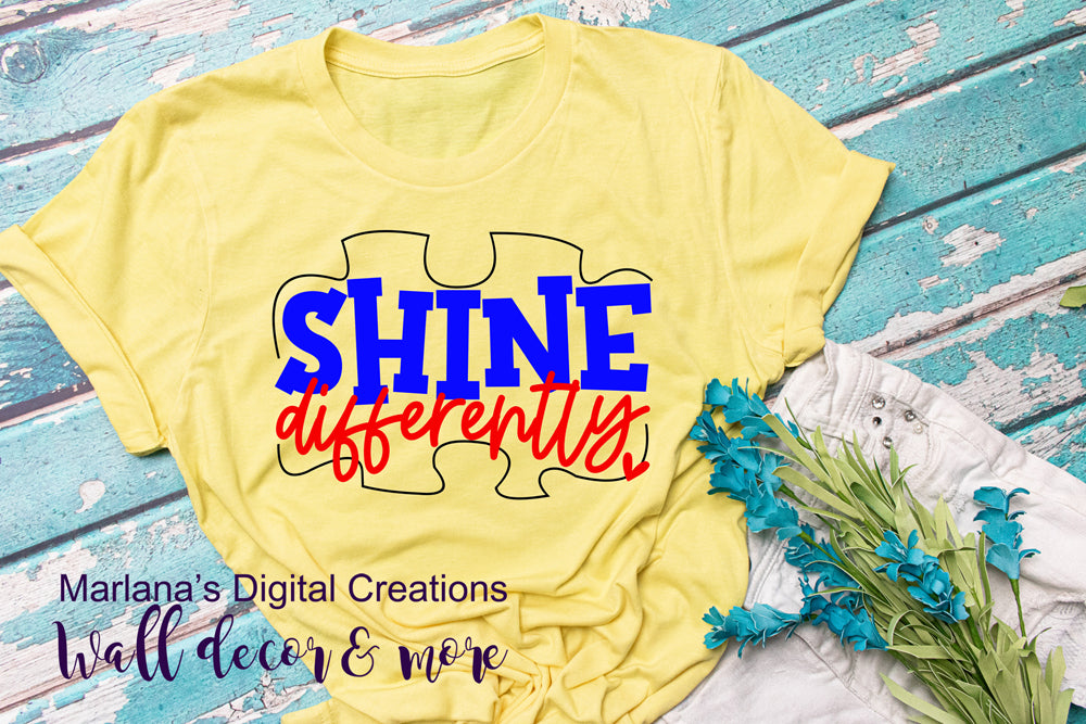Shine Differently Red Blue - Sublimation Print