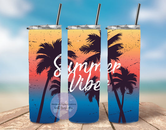 Summer Vibes 20oz Skinny Tumbler