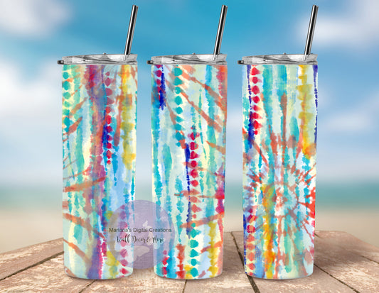 Sun Yellow Stripes 20oz Skinny Tumbler