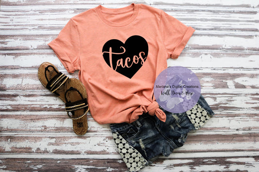 Tacos In Heart - Vinyl Print