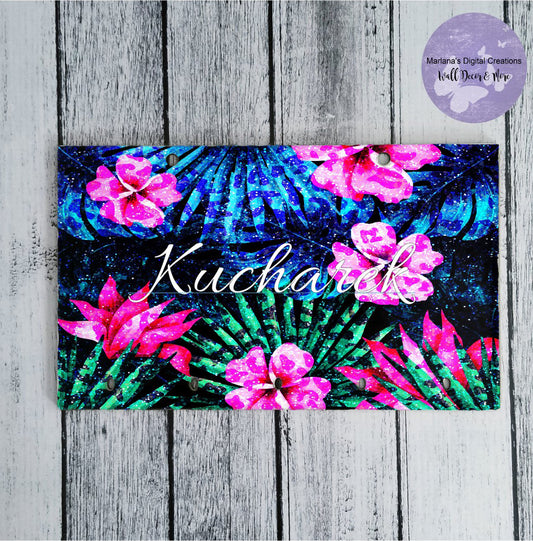 Tropical Glitter Key Rack