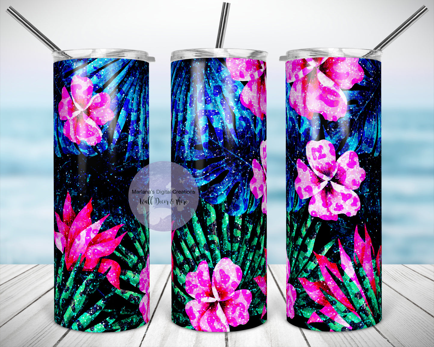 Tropical 20oz Skinny Tumbler