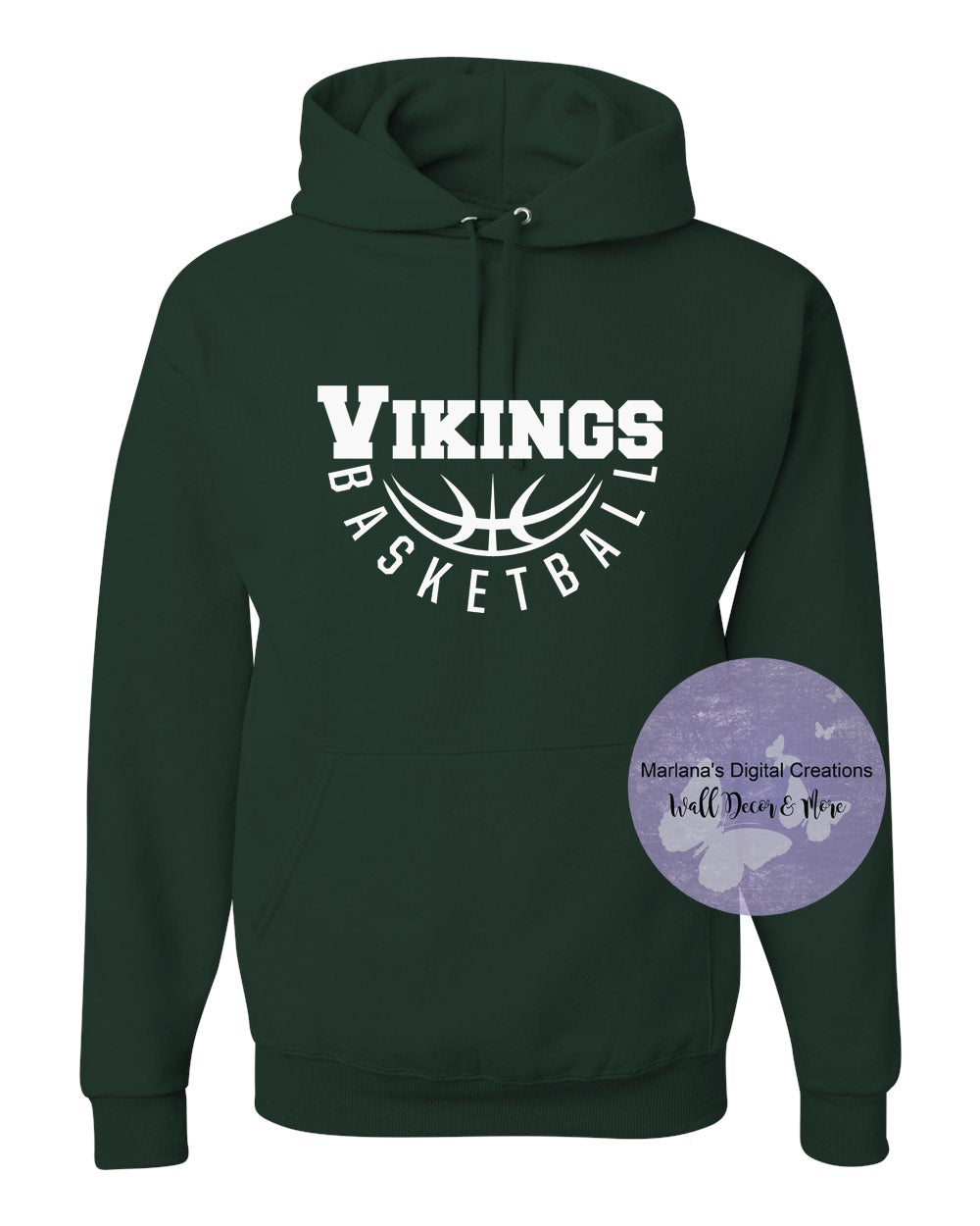 Grayling Vikings Basketball Unisex Hoodie - Screen Print