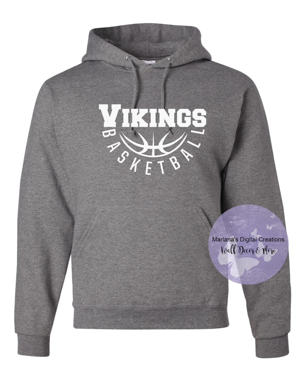 Grayling Vikings Basketball Unisex Hoodie - Screen Print