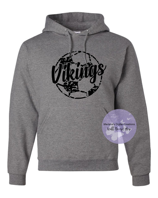 Grayling Vikings Soccer Unisex Hoodie - Screen Print