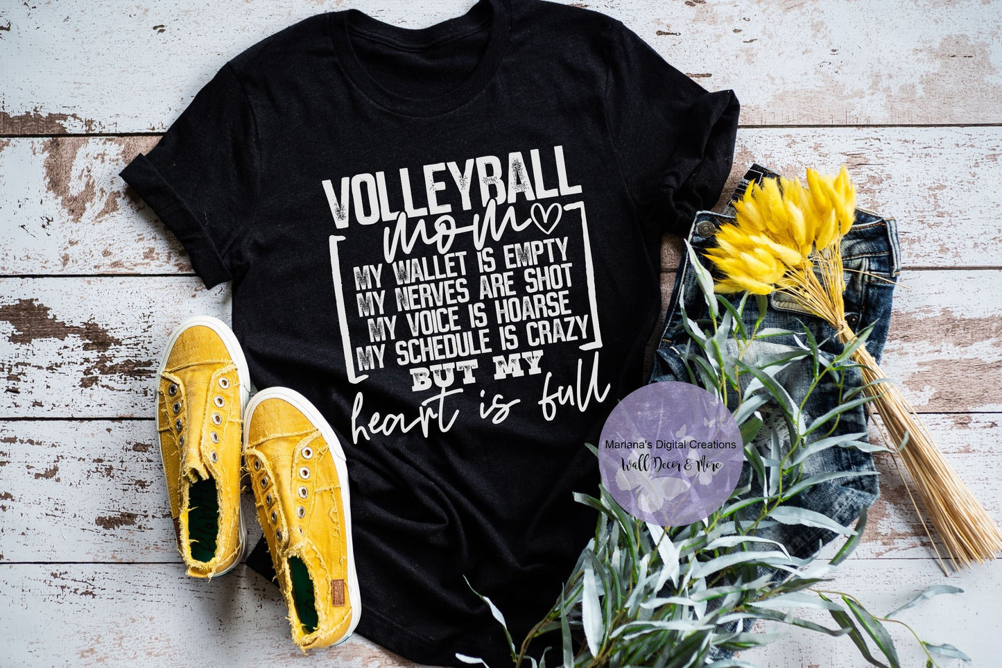 Volleyball Mom Heart Is Full HMD - Screen Print