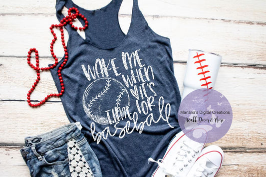 Wake Me Baseball - Screen Print