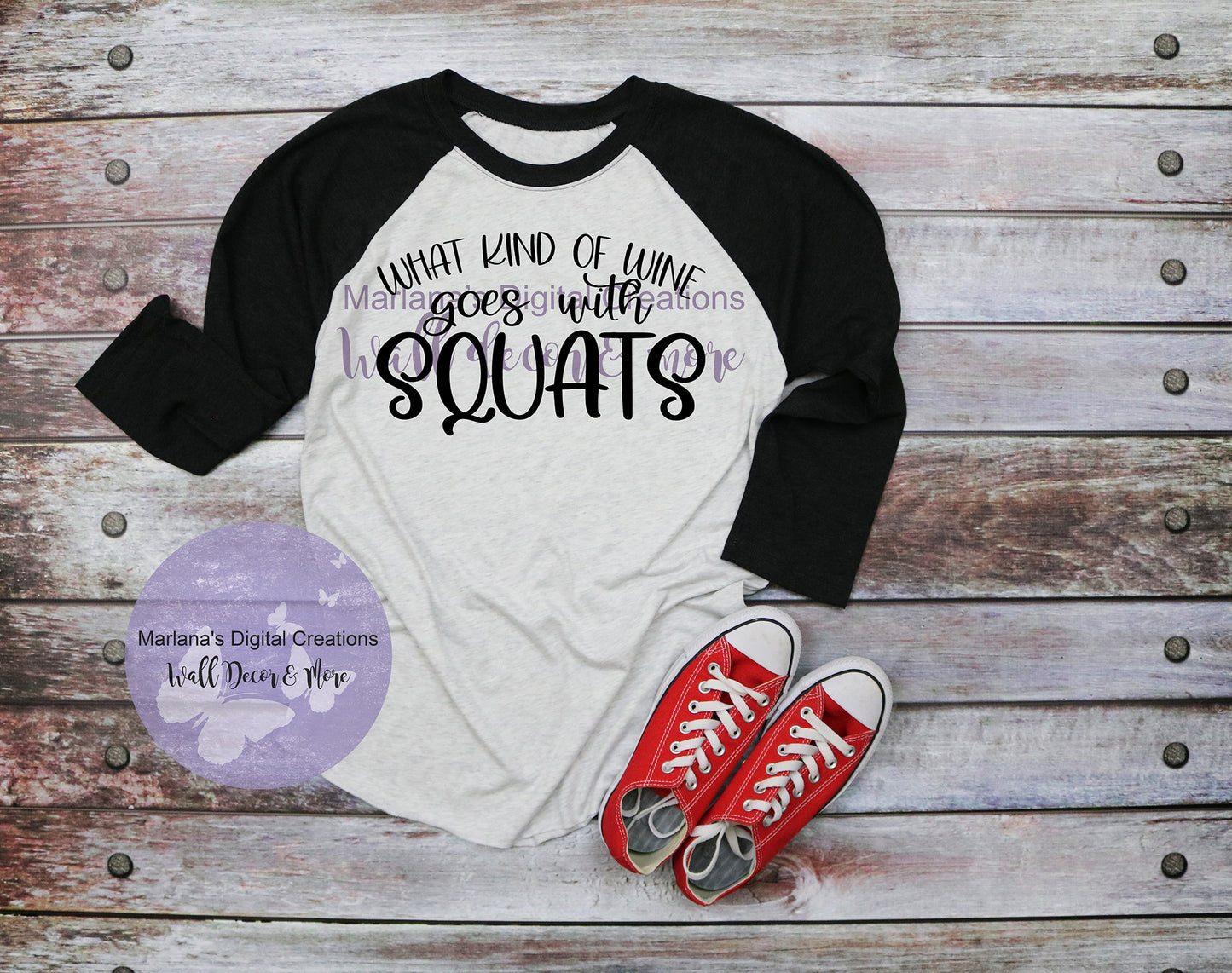 What Kind of Wine Goes With Squats - Vinyl Print