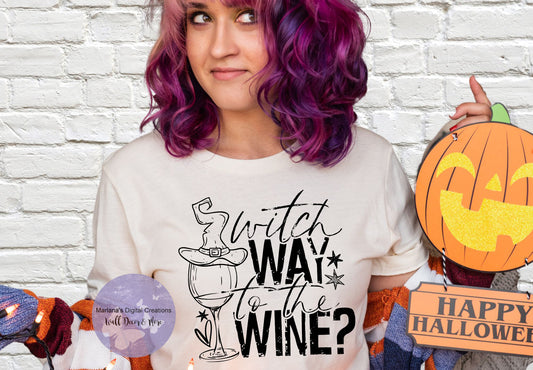 Witch Way To The Wine HMD - Screen Print