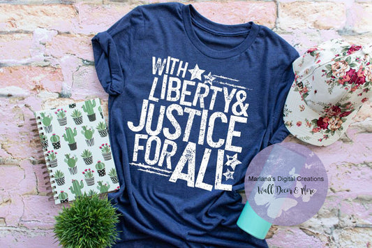 With Liberty and Justice For All - Screen Print