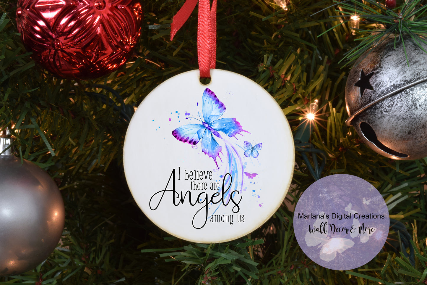 Angels Among Us Butterflies in Blue - Ornament