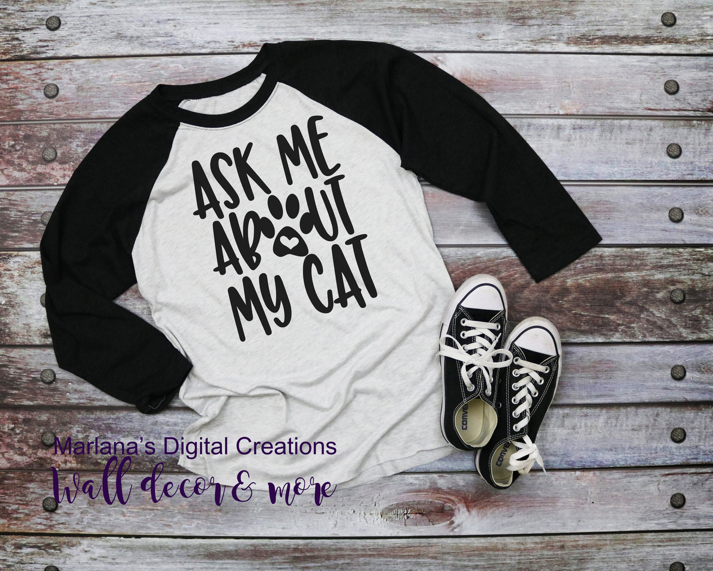 Ask Me About My Cat - Vinyl Print