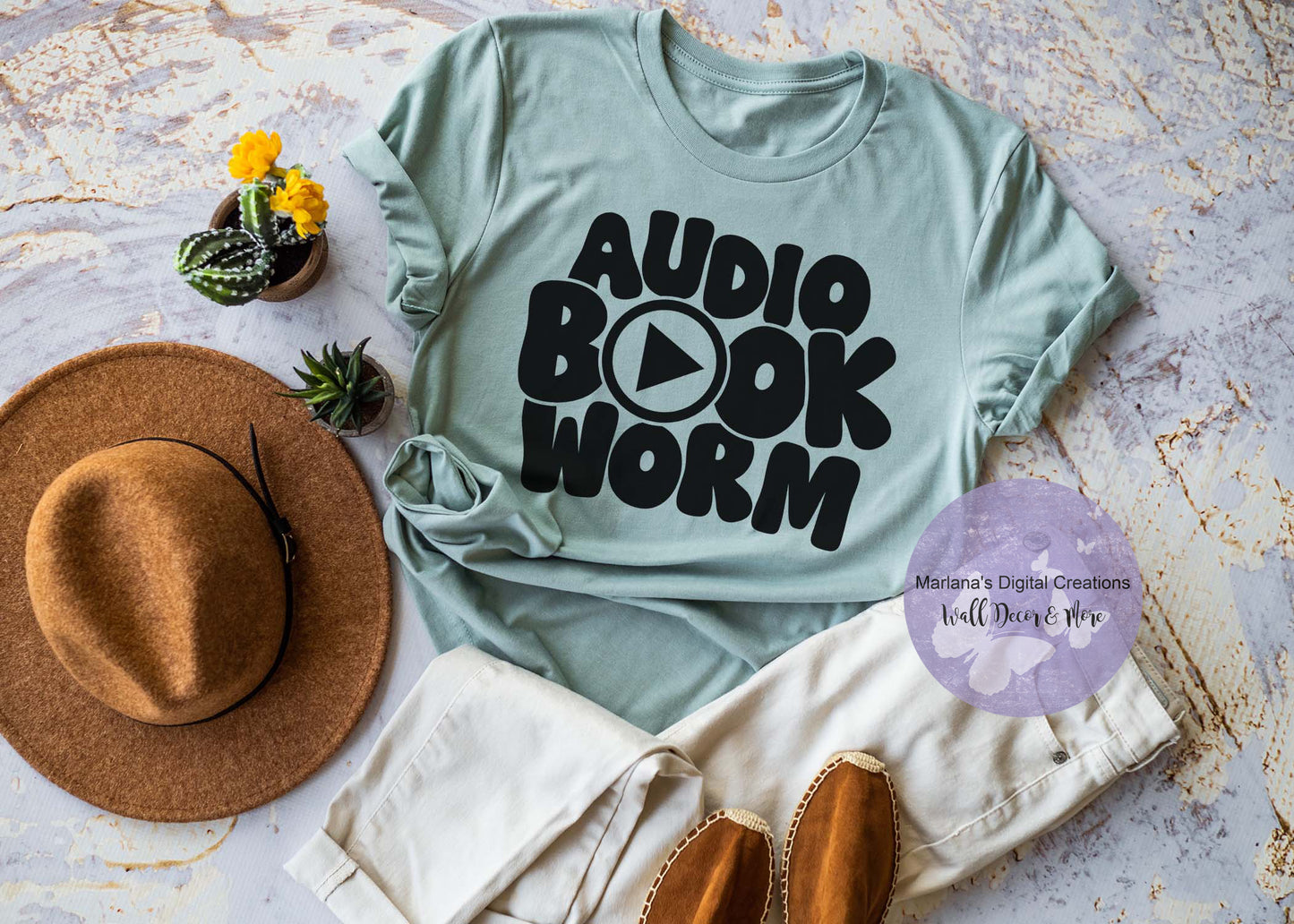 Audio Book Worm HMD - Screen Print