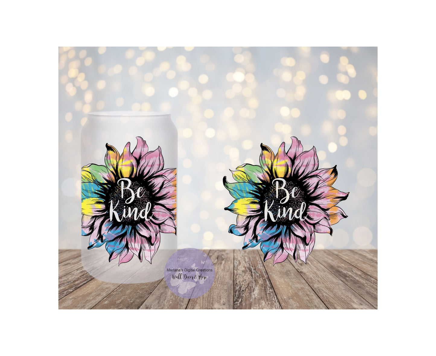 Be Kind 16oz Frosted Glass Tumbler