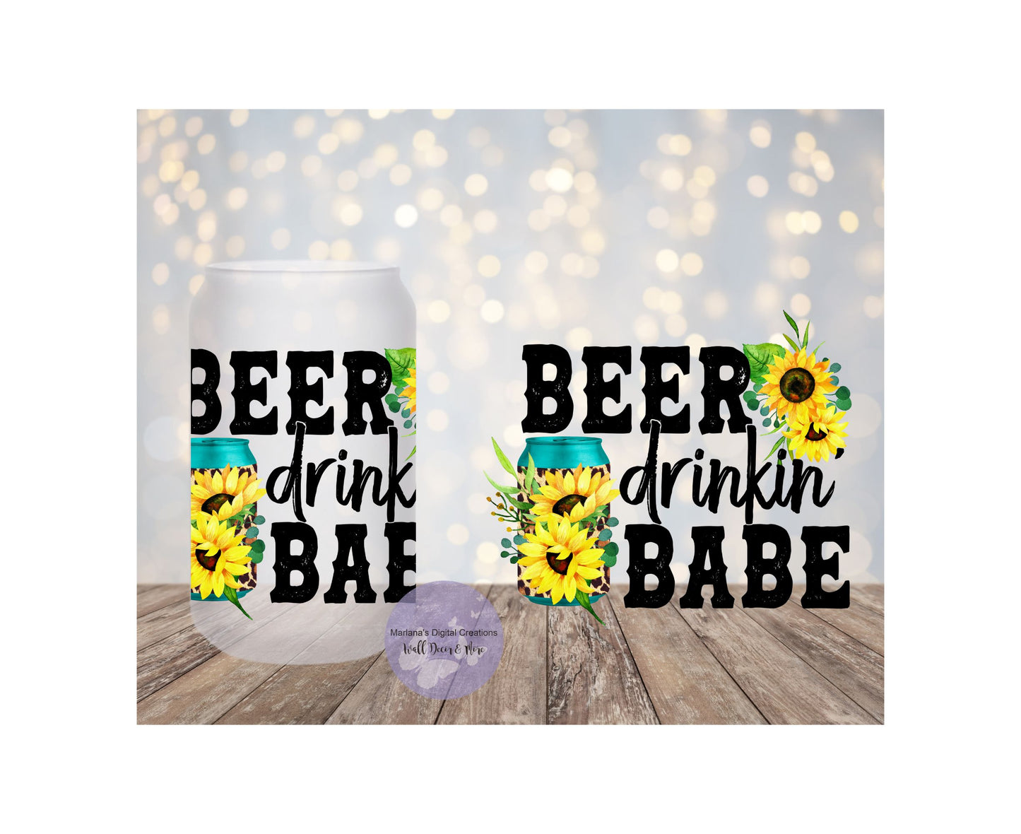 Beer Drinkin' Babe 16oz Frosted Glass Tumbler