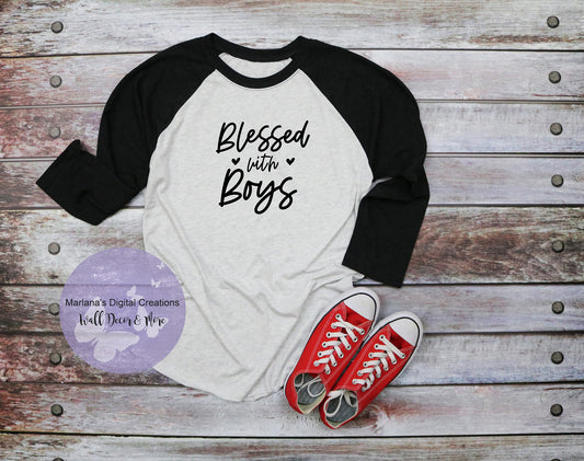 Blessed With Boys - Vinyl Print