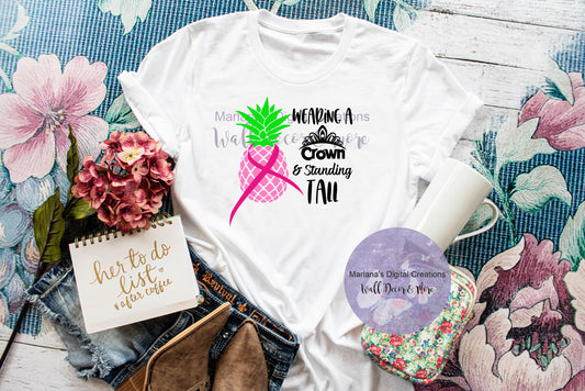 Breast Cancer Pineapple - Sublimation Print