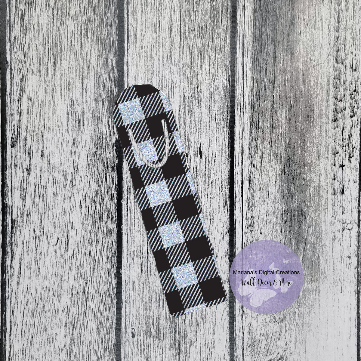 Buffalo Plaid Blue Denim Bookmark