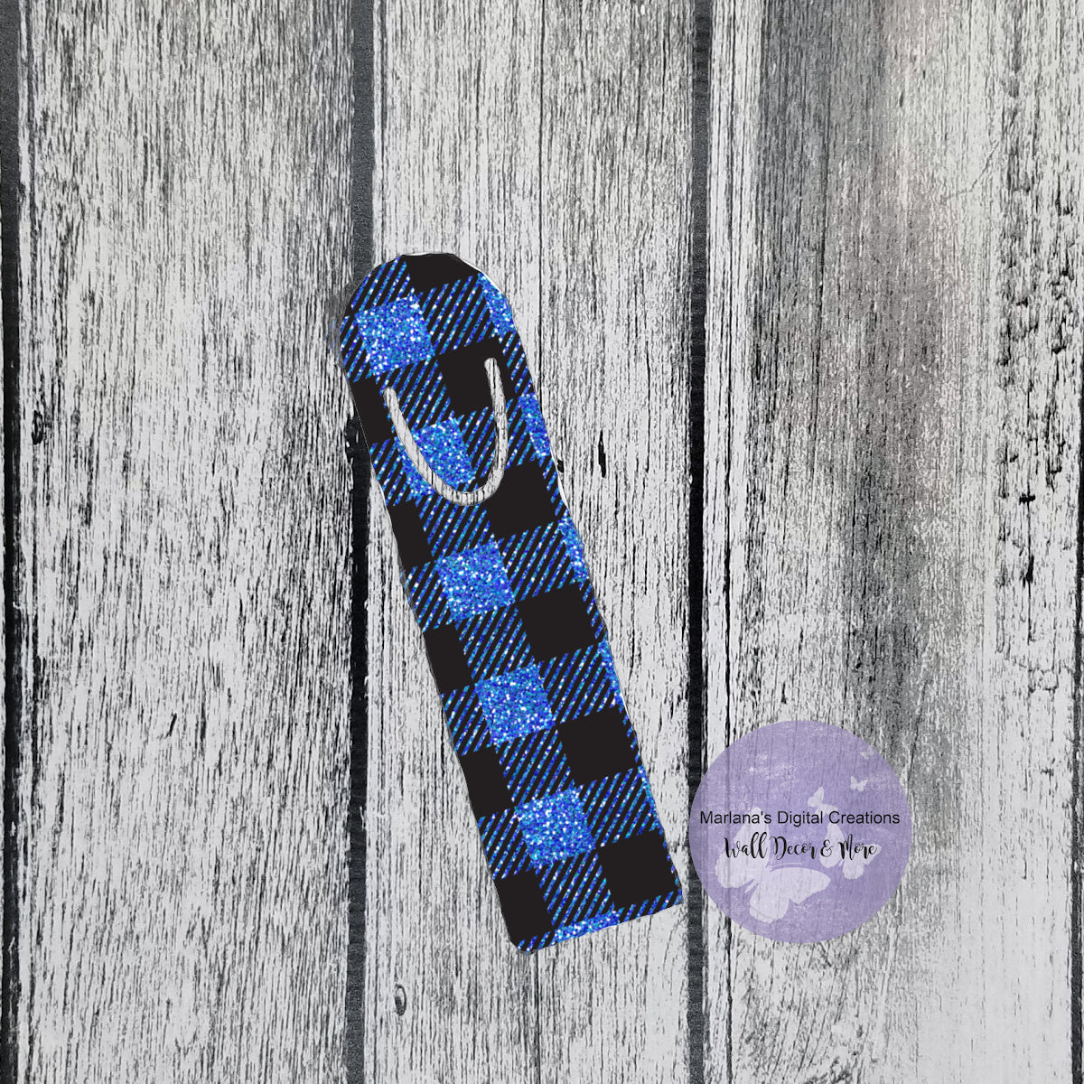 Buffalo Plaid Blue Denim 3 Bookmark