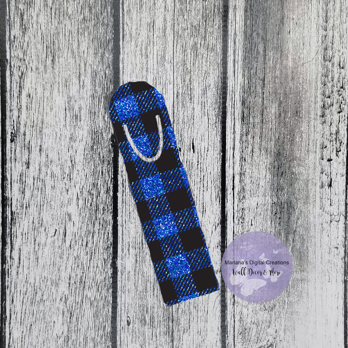 Buffalo Plaid Blue Denim 4 Bookmark