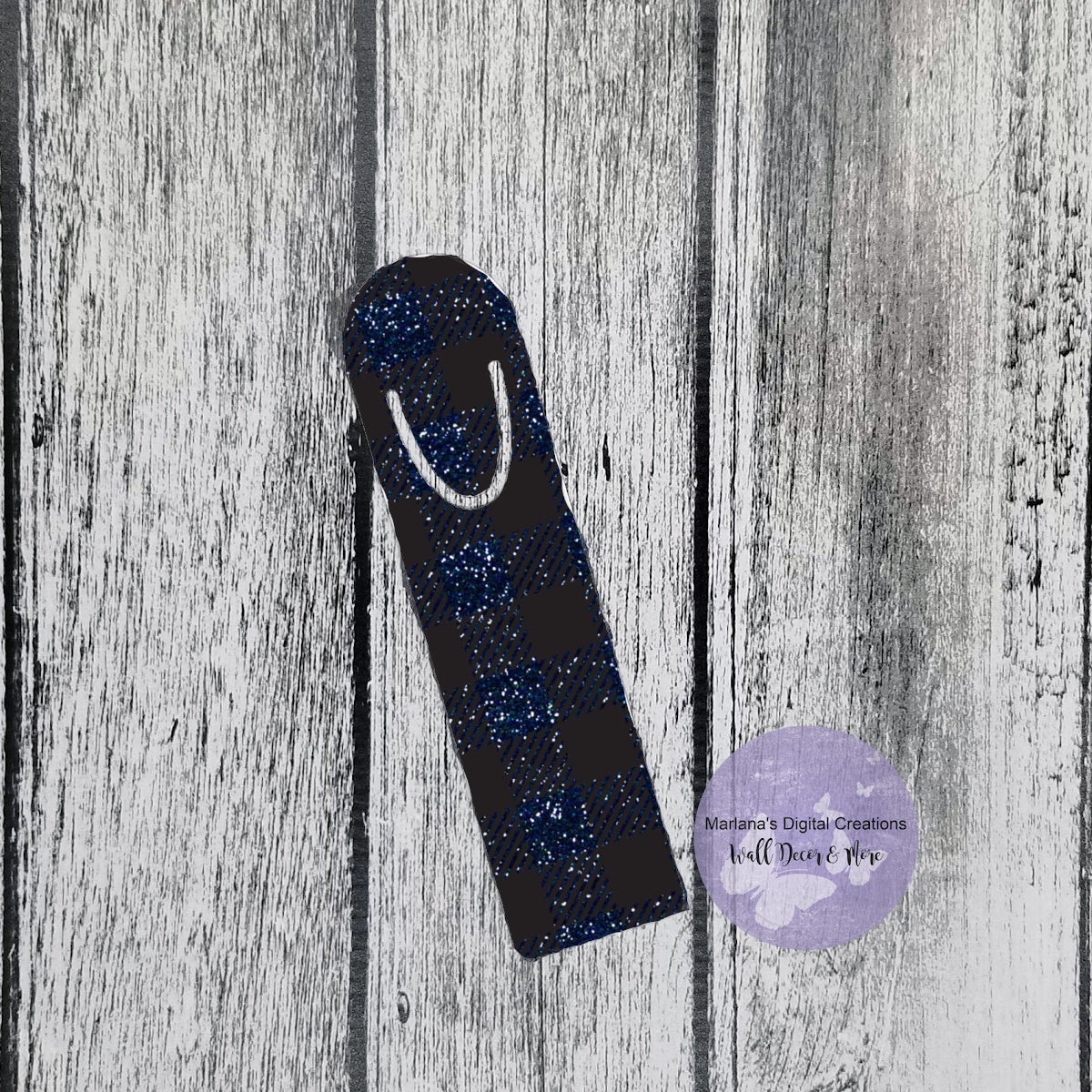 Buffalo Plaid Blue Denim 6 Bookmark