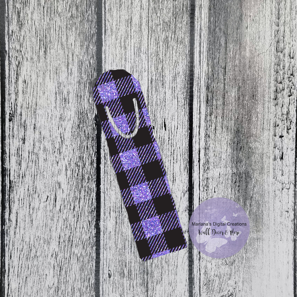 Buffalo Plaid Grape 2 Bookmark