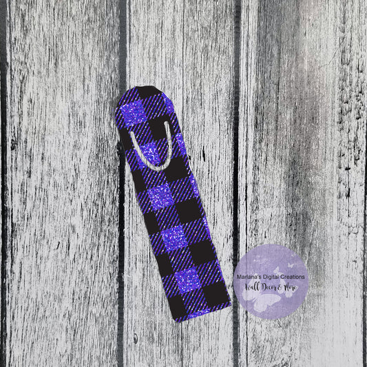 Buffalo Plaid Grape 3 Bookmark