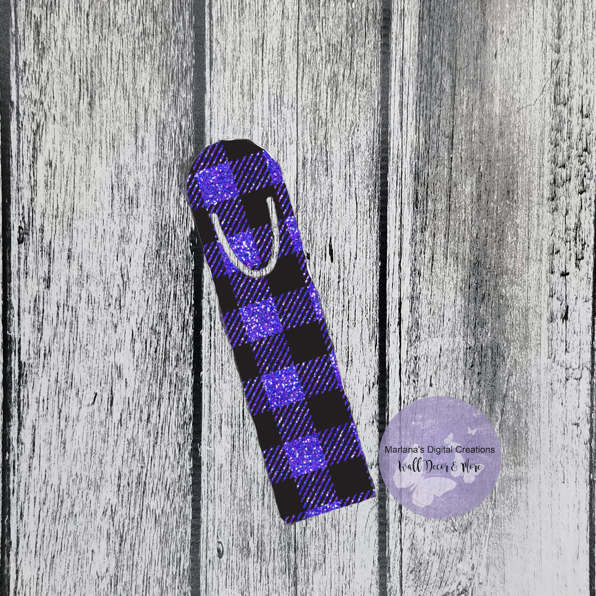 Buffalo Plaid Grape 4 Bookmark