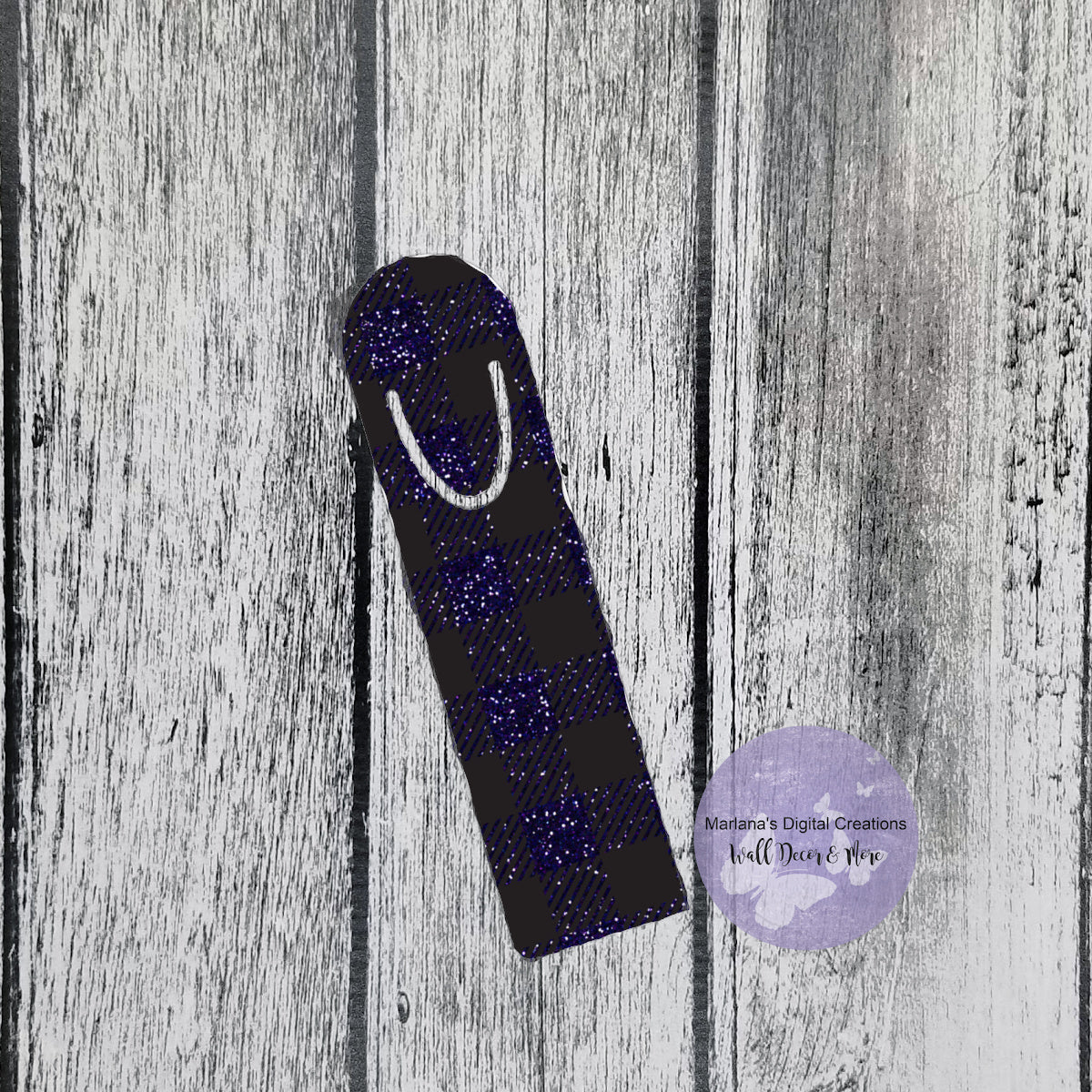 Buffalo Plaid Grape 6 Bookmark