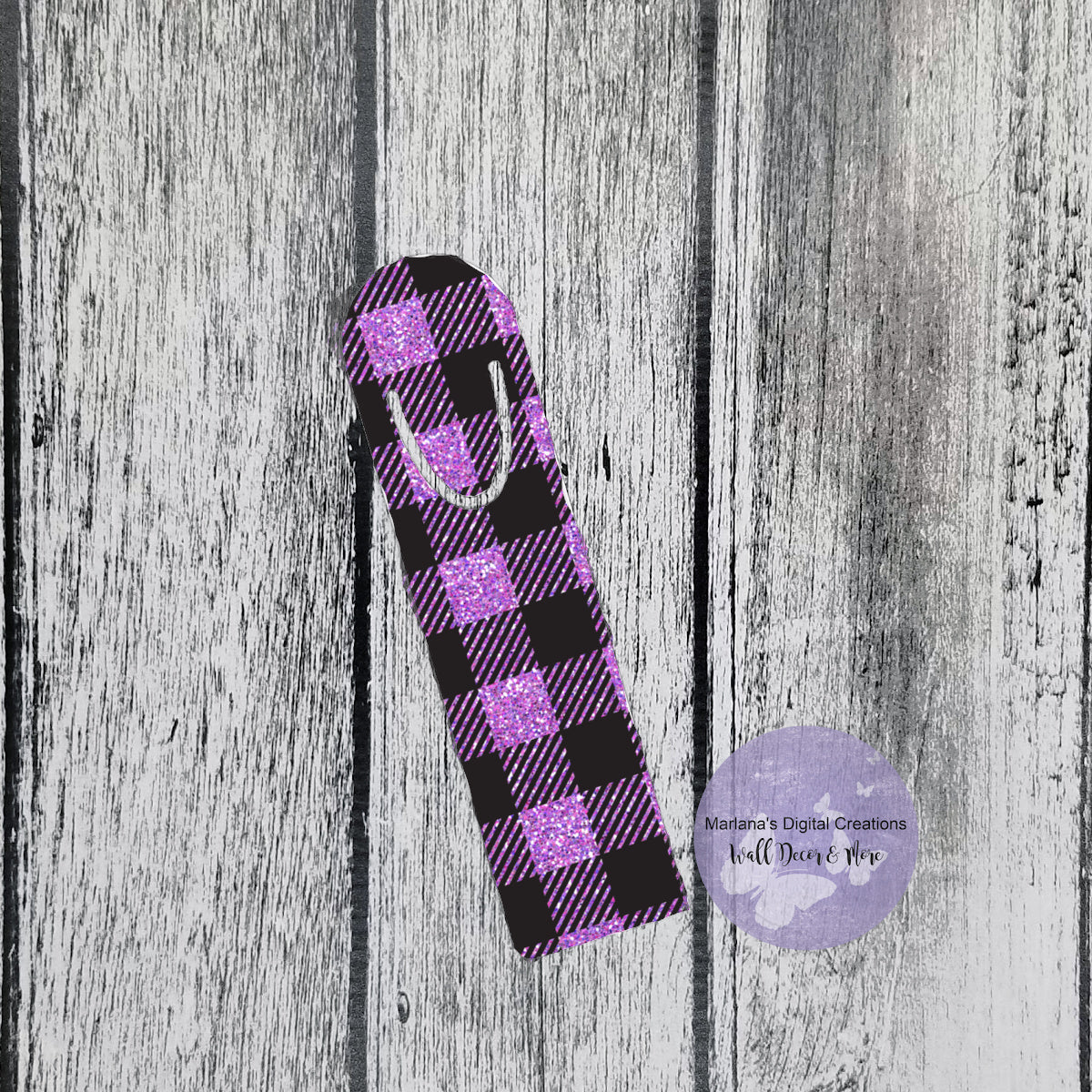 Buffalo Plaid Mulberry 2 Bookmark