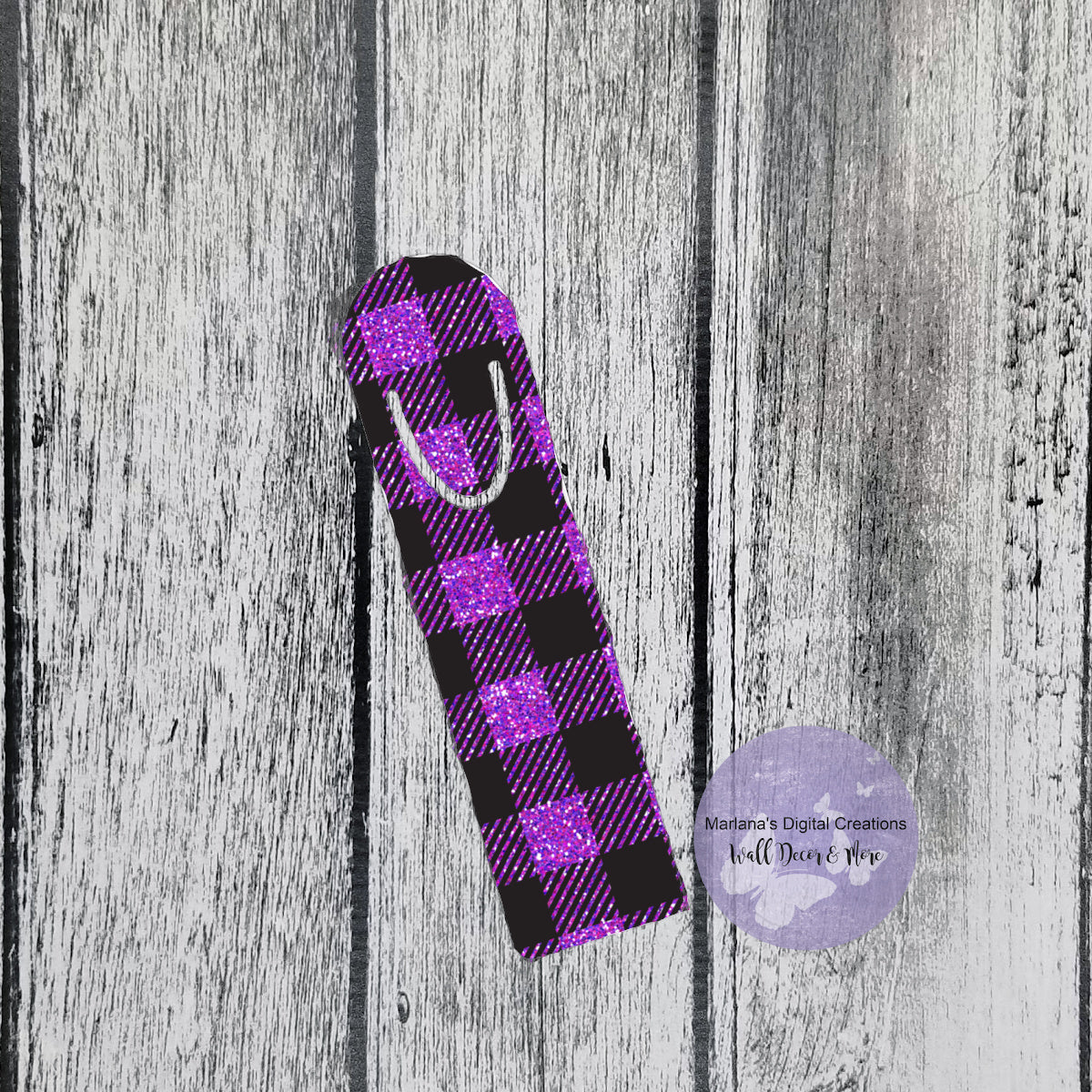 Buffalo Plaid Mulberry 3 Bookmark