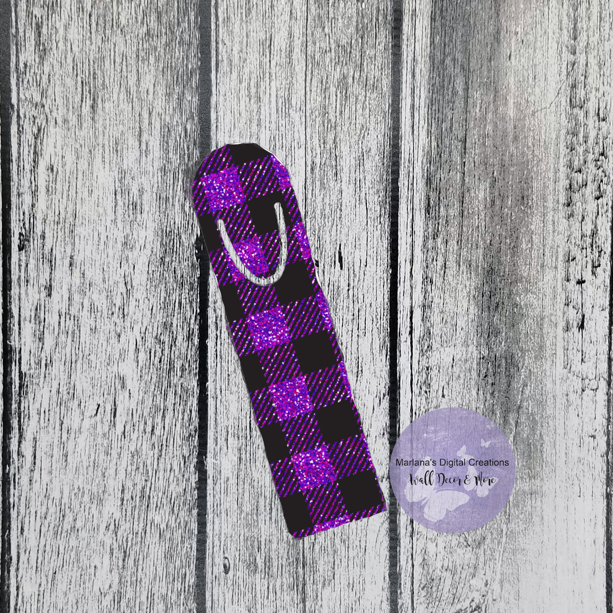 Buffalo Plaid Mulberry 4 Bookmark