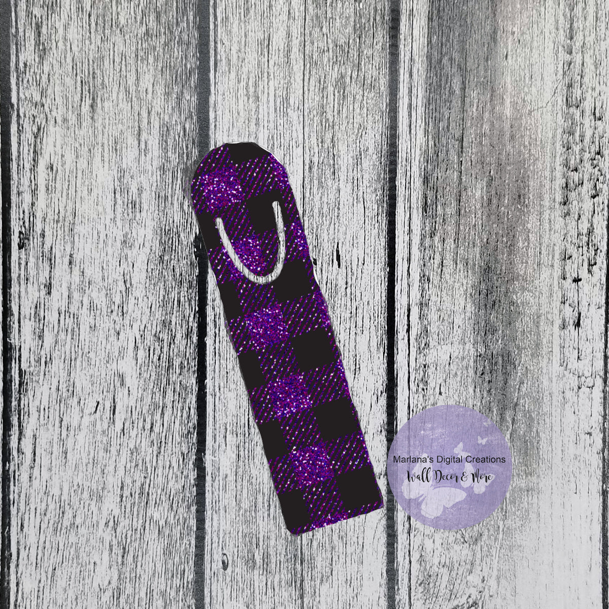 Buffalo Plaid Mulberry 5 Bookmark