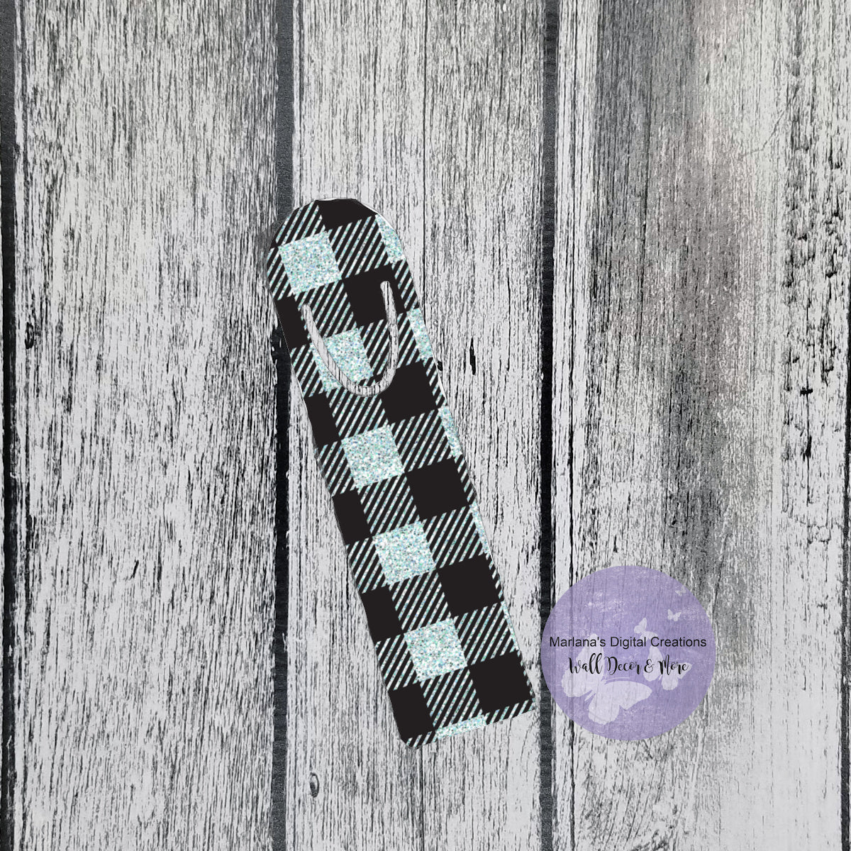 Buffalo Plaid Seafoam Green Bookmark