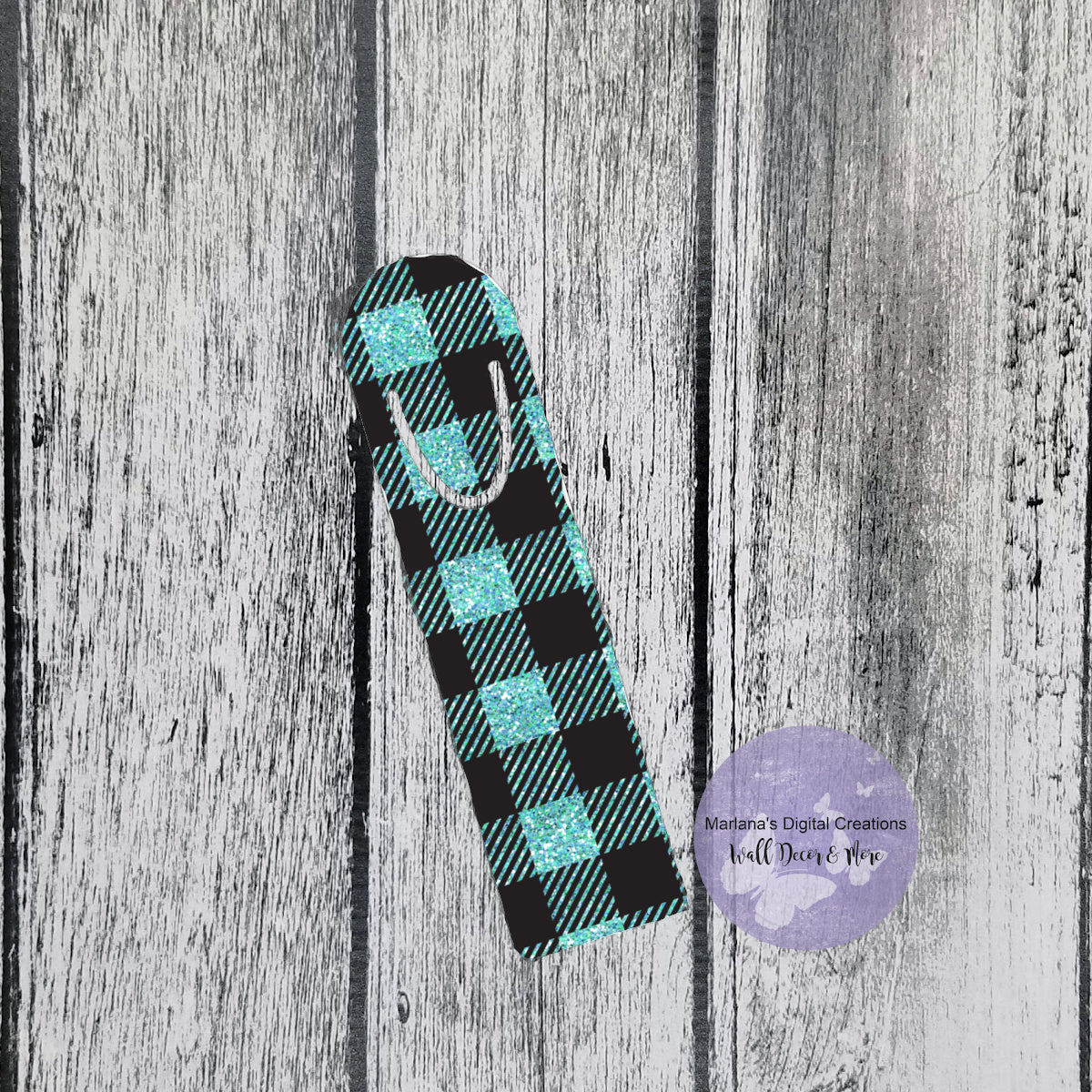 Buffalo Plaid Seafoam Green 2 Bookmark