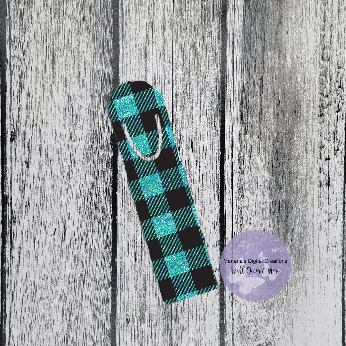 Buffalo Plaid Seafoam Green 3 Bookmark