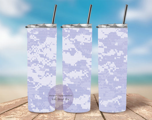 Camo Purple Gamer 20oz Skinny Tumbler