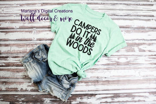 Campers Do It In The Woods - Vinyl Print