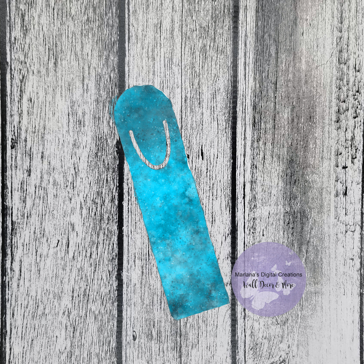 Color Splash Blue Bookmark