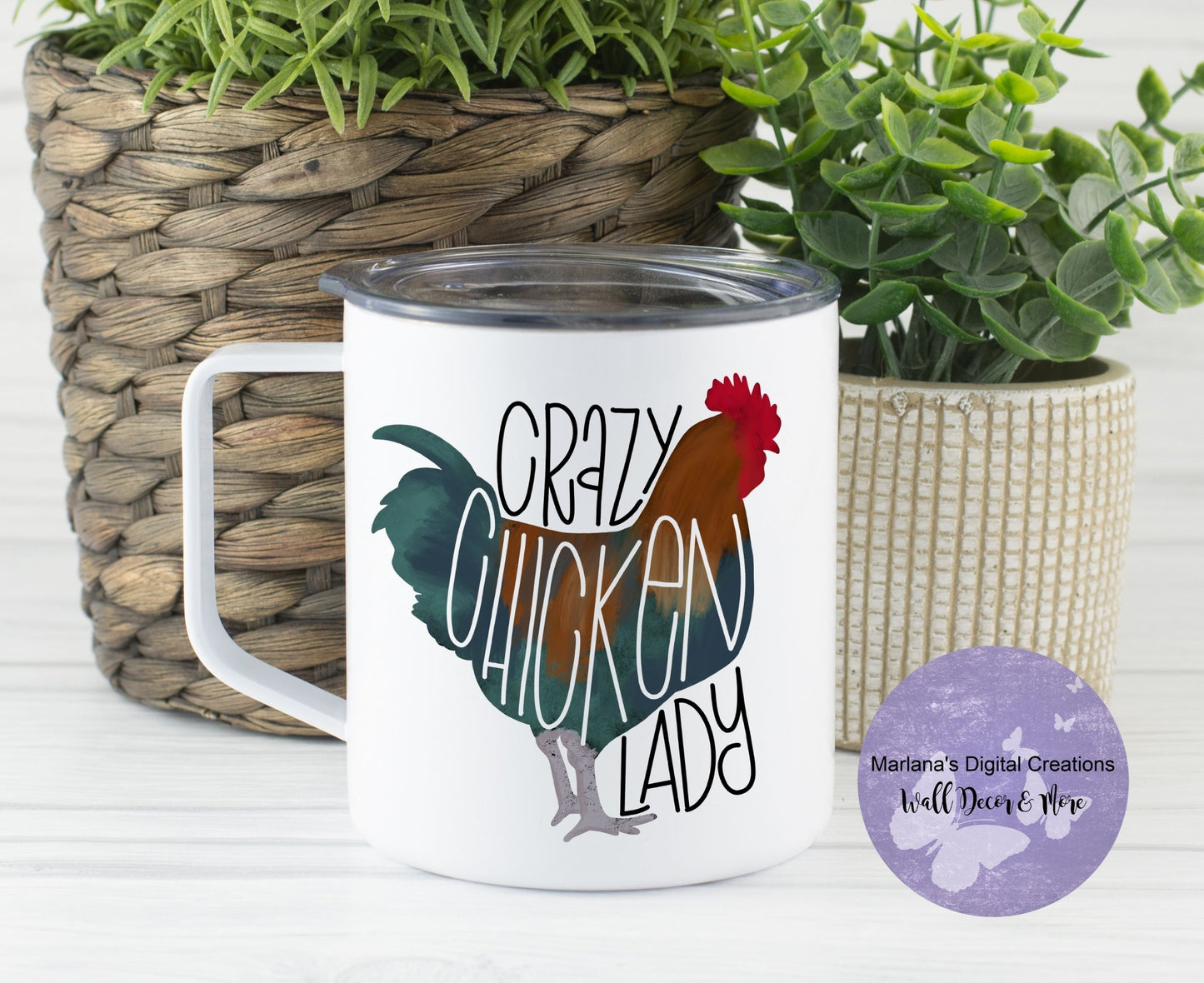 Crazy Chicken Lady 14oz Townie Mug