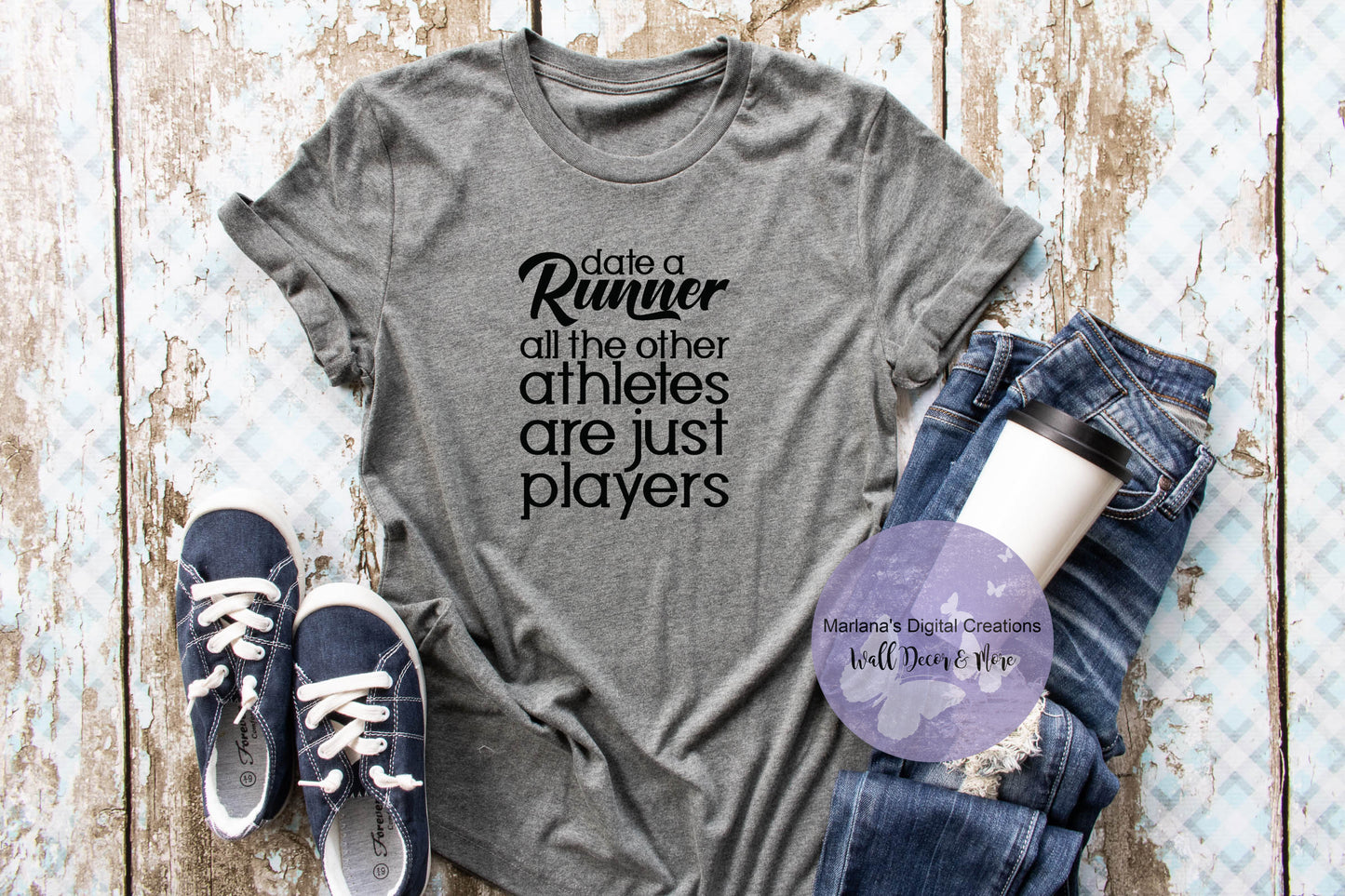 Date A Runner All The Other Athletes Are Just Players - Vinyl Print