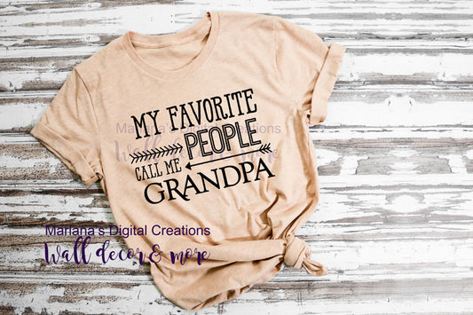 Favorite People Grandpa - Vinyl Print