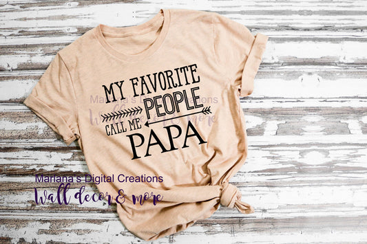 Favorite People Papa - Vinyl Print