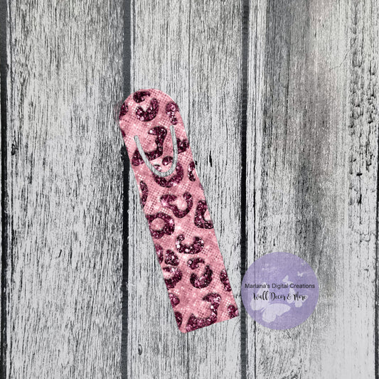 Glitter Leopard Bookmark