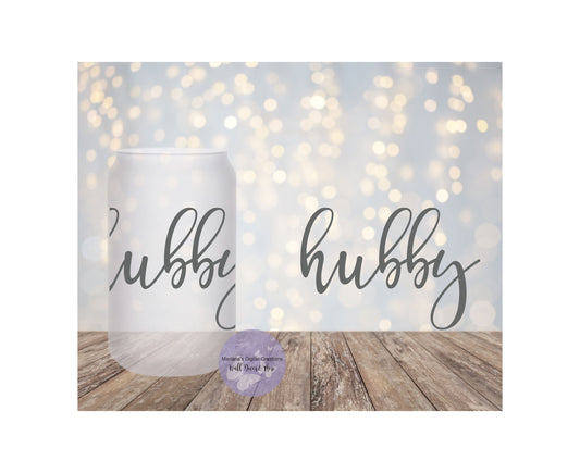 Hubby 16oz Frosted Glass Tumbler