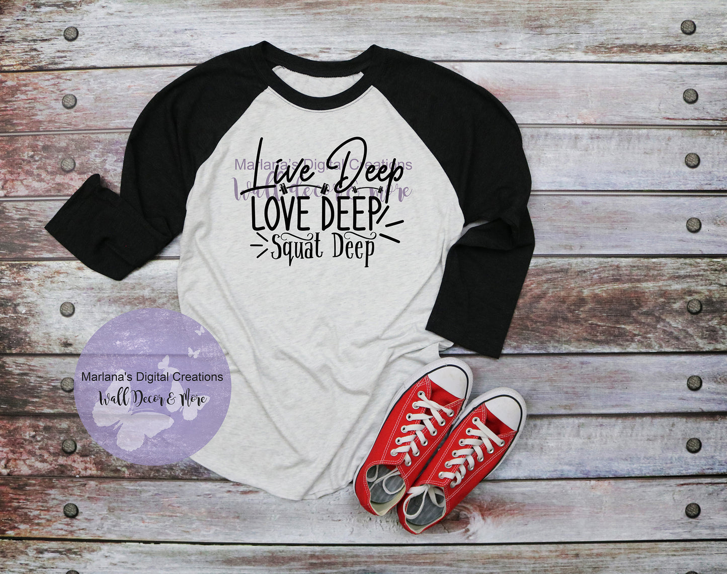 Live Deep Love Deep Squat Deep - Vinyl Print