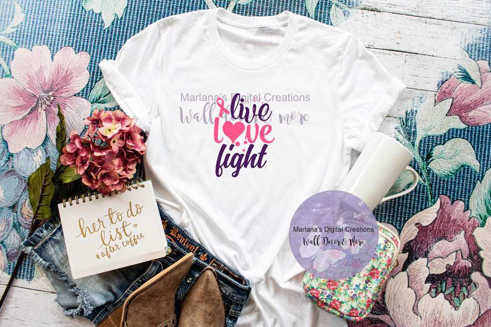 Live Love Fight - Sublimation Print